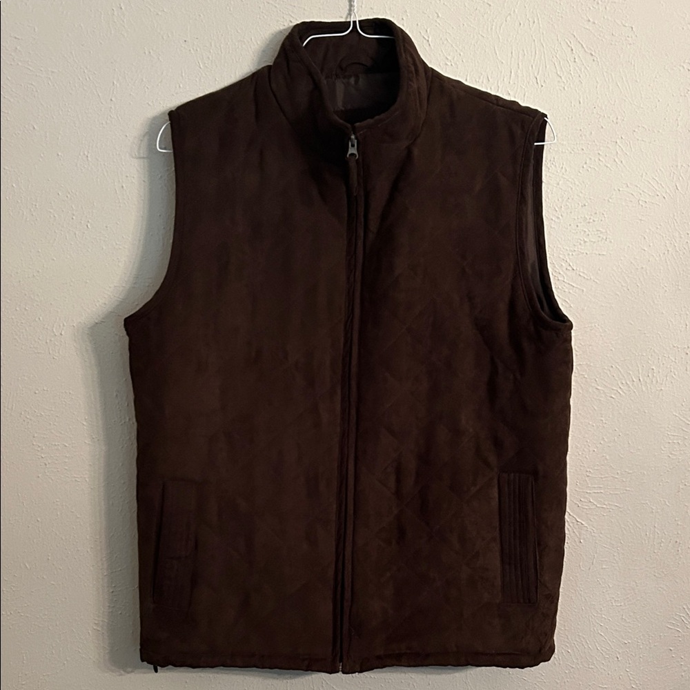 Men's Dark Brown Quilted Vest